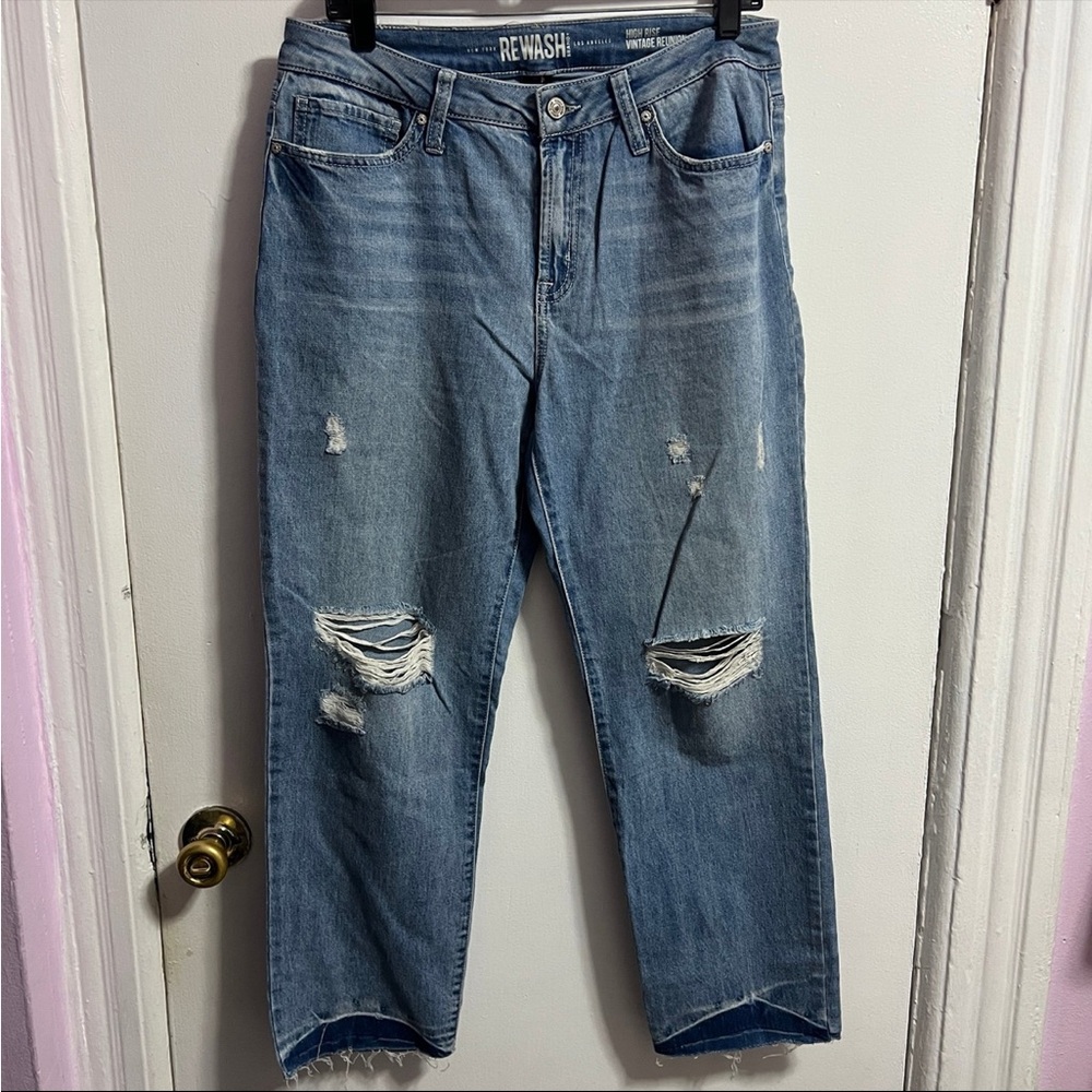 Rewash Distressed High Rise Jeans